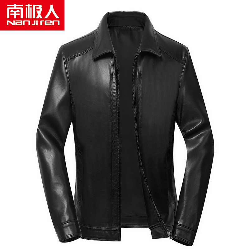 南極人正品皮衣男真皮夾克綿羊皮春秋海甯皮衣中青年爸爸裝外套在類目 男裝, 皮衣中 - 來自Buy2taobao.com提供專業的淘寶代購服務