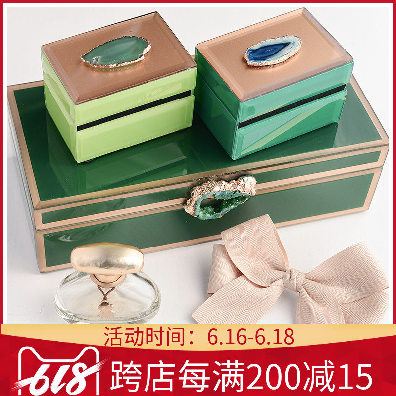 Disque Agate Glass Jewelry box Decorative boxes Open House originality decorate storage box Decorationin the Home accessories , Decorative items , Jewelry Box category - from Buy2taobao.com to provide professional Taobao agent buy service
