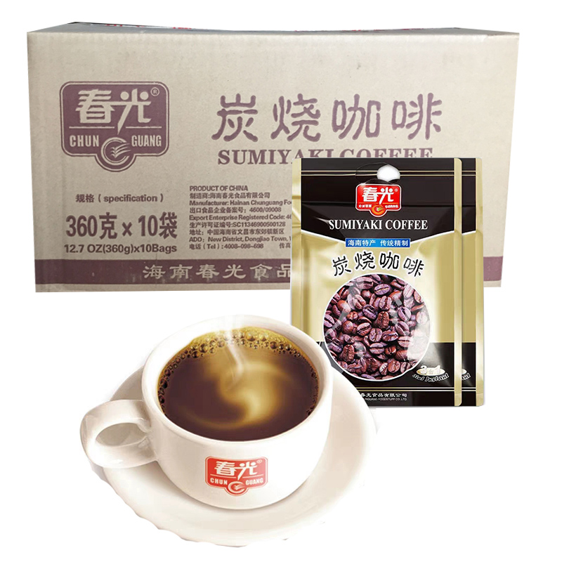 海南春光炭烧咖啡360g*10袋整箱三合一炭火烘焙速溶咖啡粉冲调品在类目 咖啡/麦片/冲饮, 速溶咖啡/咖啡豆/粉, 速溶咖啡中 - 来自Buy2taobao.com提供专业的淘宝代购服务