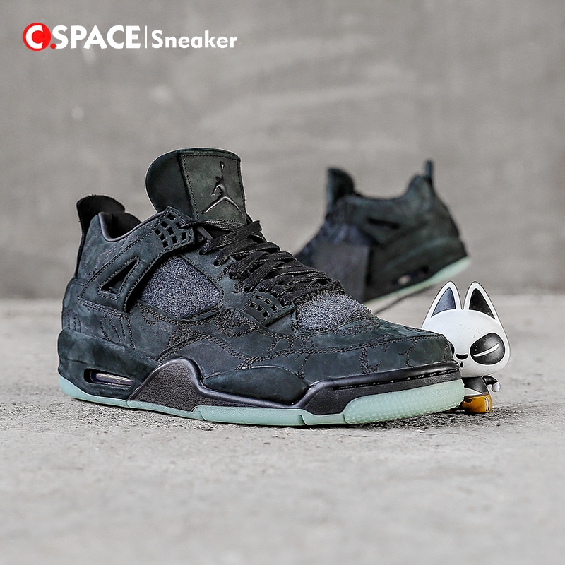 「 Cspace 」 Air Jordan 4 X Kaws Black AJ4 All black suede 930155-001in the Sports shoes new , Basketball shoes category - from Buy2taobao.com to provide professional Taobao agent buy service