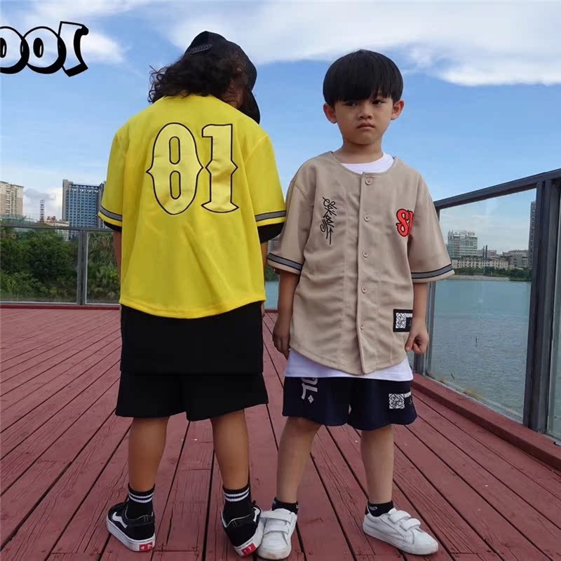sokool夏季新款兒童街舞服裝男女童嘻哈寬松棒球服短袖少兒演出服在類目 童裝/嬰兒裝/親子裝, 兒童戶外服, 兒童運動套裝中 - 來自Buy2taobao.com提供專業的淘寶代購服務