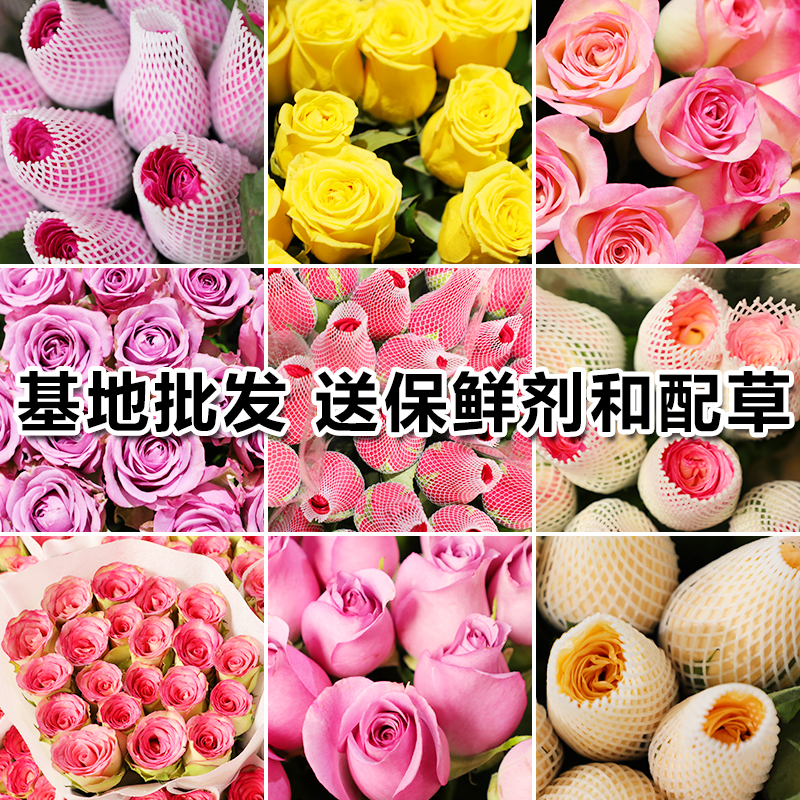 云南鲜花基地直发昆明玫瑰花鲜花直批家用水养直供一扎20支包邮|ruв категории доставка цветов/цветок моделирования/растения садоводства, доставка цветов (город) - от Buy2taobao.com для оказания профессиональной услуги покупки агента Taobao