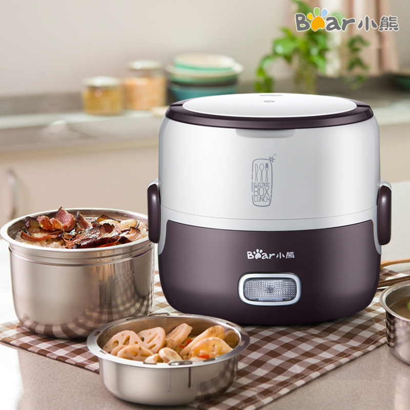 Little Bear electrothermal Lunch box Mini Stainless steel Internal bile Fresh keeping Steaming and boiling heating Plug in Lunch box Office 1 singlein the Kitchen Appliances , Electric boxes category - from Buy2taobao.com to provide professional Taobao agent buy service