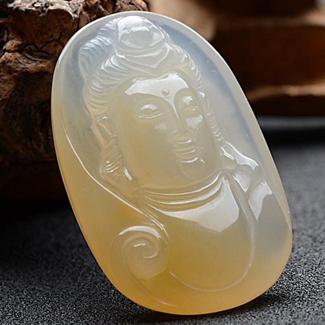 Tun jewelry Ice HuangLongYu Guanyin pendant Black Shan Liu Security and peace Kannon Jadein the Jewelry/Diamond/Jade/Gold , Other natural jade , HuangLongYu (New) , Choker category - from Buy2taobao.com to provide professional Taobao agent buy service