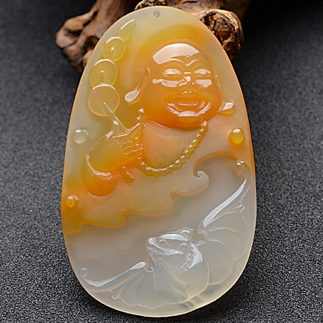Tun jewelry HuangLongYu Pendant jade Buddha Gong Jade Ice Buddha belly Maitreya Buddhain the Jewelry/Diamond/Jade/Gold , Other natural jade , HuangLongYu (New) , Choker category - from Buy2taobao.com to provide professional Taobao agent buy service