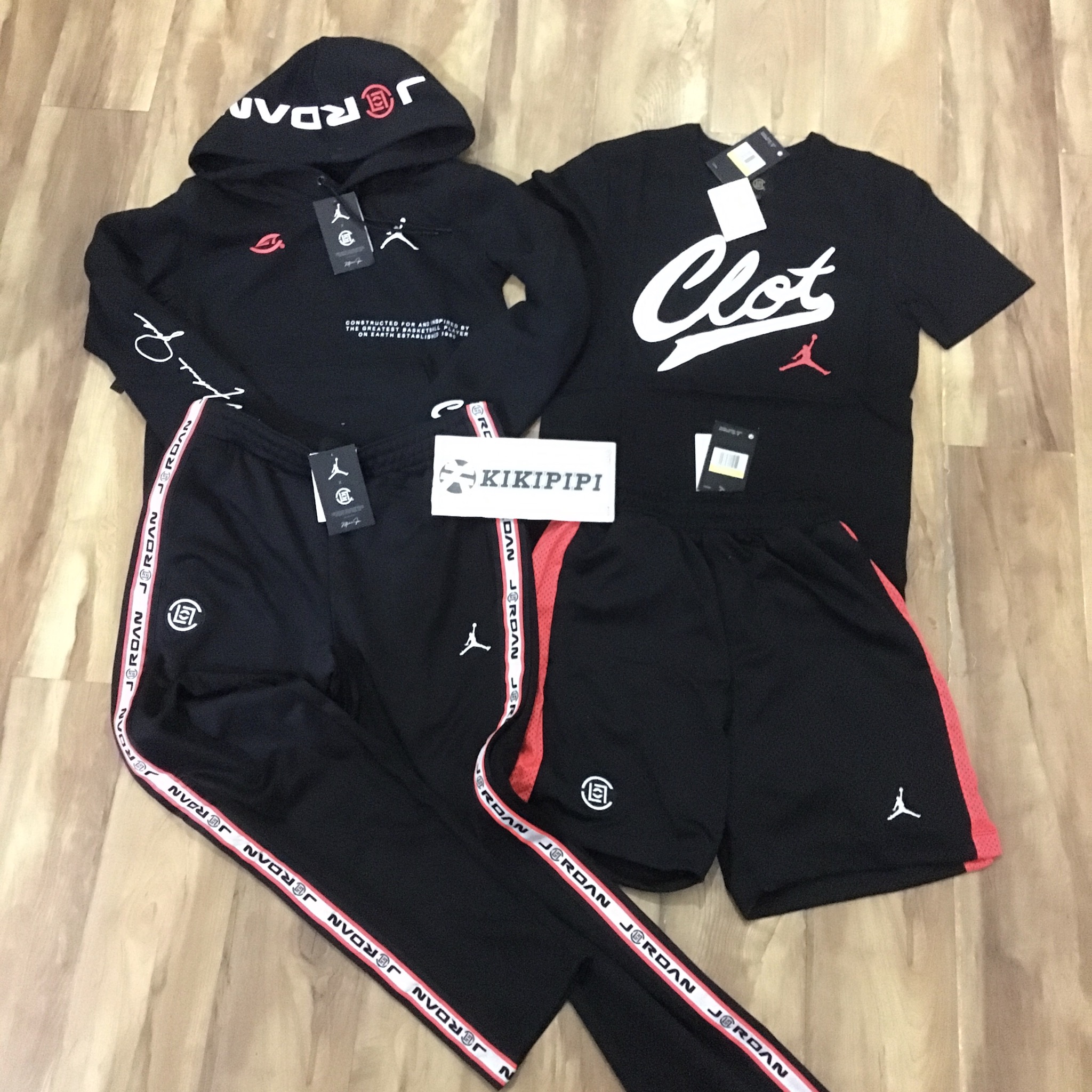 AIR JORDAN X CLOT AJ联名 兵马俑 黑红亲友限定 卫衣 AR8396-010|msdalam kategori sukan/pakaian kasual, sweater sukan/pullover - dari Buy2taobao.com untuk memberikan perkhidmatan ejen Taobao profesional membeli