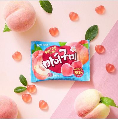韩国进口 好丽友屁桃软糖 姜丹尼尔 桃子蜜桃形状qq糖 零食