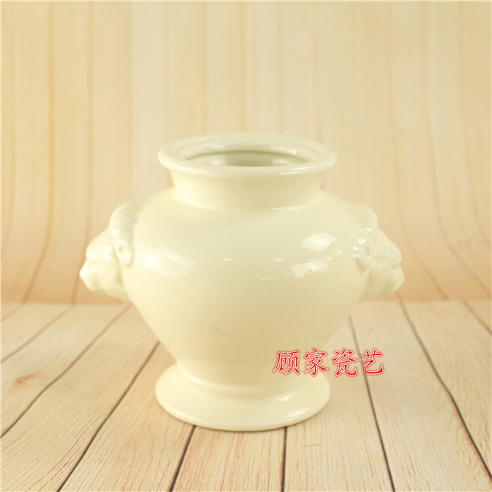 欧式复古浮雕米白陶瓷花瓶花插家居装饰摆件多肉植物盆迷你盆栽|ruв категории Домашний быт, ваза/цветок/искусственные цветы/моделирование украшения, цветок/ваза, цветы чайник бутылки - от Buy2taobao.com для оказания профессиональной услуги покупки агента Taobao