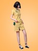 格子旗袍黄色款少女中国风现代小个子学生改良版连衣裙年轻短款夏