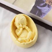 写实婴儿手工皂硅胶模具，皂模蜡烛模具蛋壳，婴儿宝宝香薰石膏制作