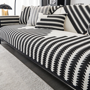 北欧沙发垫2024直排皮沙发专用防滑坐垫子简约高级感沙发盖布
