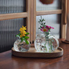 索厨迷你手作锤纹小石榴花瓶水养植物玻璃花器创意摆件小清新花器