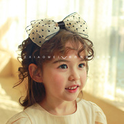 我的小妹韩国波点公主头箍可爱女孩儿童发卡子甜美女童蝴蝶结发箍