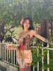 泰国旅游拍照海边度假沙滩裙女波，西米亚印花露背吊带鱼尾连衣长裙