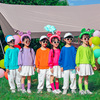 春季儿童演出服装幼儿园舞蹈糖果，色运动会裙子小学生啦啦队表演服