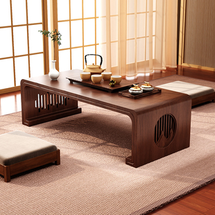 飘窗小桌子炕桌家用实木日式榻榻米，茶桌简约喝茶矮窗台坐地小茶几