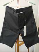 美邦中裤男士夏季五分裤基本薄款黑色中长裤宽松休闲裤