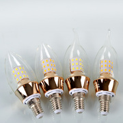 LED尖泡3w5w9w蜡尾灯蜡烛灯泡球泡水晶灯配件蜡烛灯配件光源白黄