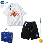NASA联名宝贝JOJO男童女童夏季套装痞帅小孩子宝宝两件套衣服