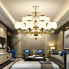 现代新中式天然真玉石卧室，餐厅酒店餐厅客厅欧式锌合金吊灯8505