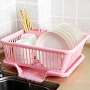 厨房放碗架塑料用品沥水，滴水碗碟架碗筷收纳置物架，收纳盒收纳篮