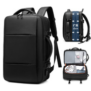 高档男式休闲旅行双肩，包商务大学生书包，防水可扩容电脑背包