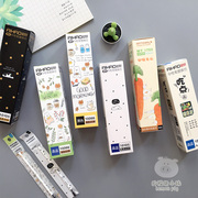 韩国爱好黑色蓝笔芯学生用胡萝卜盒装20支全针管中性笔替换芯0.5m