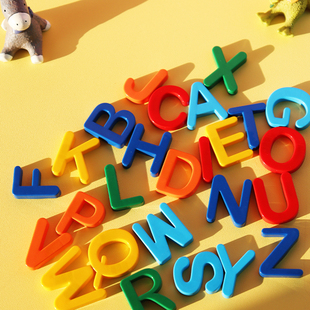 幼儿园早教儿童白板彩色26个大小写字母英语磁力贴磁性贴玩具教具