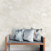 东南亚原木风景植物壁纸日式客厅卧室壁画2023V墙纸 叶语墙布