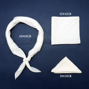全棉/丝绵手帕方巾 纯白小丝巾 植物染蓝染专用 体验类使用