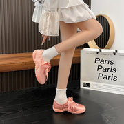 jwpei芭蕾舞鞋flavia设计时尚软底女士，运动鞋银色单鞋12bs02