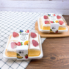 烘焙包装盒正方形慕斯蛋糕西点盒暖心格格蛋糕甜品水果蛋糕100个