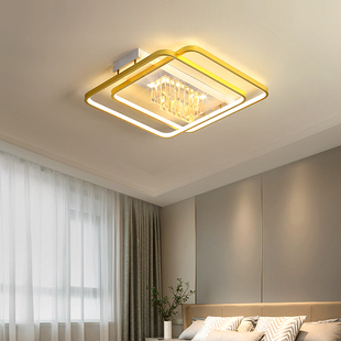 卧室灯房间灯餐厅灯书房灯LED创意吸顶灯个性灯白色金色圆形方形