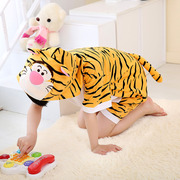 小老虎衣服连体睡衣，2024男童夏季女童动物，服装纯棉儿童跳跳虎
