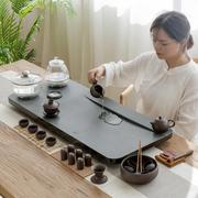乌金石茶盘套装全自动一体电磁炉烧水茶台整套茶具，石头茶道功夫茶