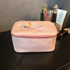 出口欧美粉色pu手提化妆包时尚化妆箱，便携多功能大容量收纳包