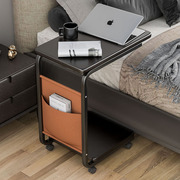 床边桌卧室家用小户型带轮边桌，办公桌简易电脑桌床边可移动小桌子