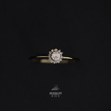 BY-JKISSLIFE 9K黄金日系镶嵌精致满钻花朵 浪漫纤细戒指指环礼物