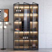 红酒柜展示柜现代简约客厅靠墙家用餐边柜实木，轻奢极简玻璃门书柜