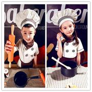 儿童厨师服套装男女童演出服烘培幼儿园小厨师角色扮演表演服