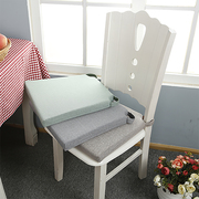 北欧棉麻可拆洗坐垫餐椅垫海绵透气防滑学生椅垫粘扣布艺座垫