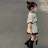 女童气质小香风套装夏季韩版儿童时髦短袖上衣+百褶裙两件套