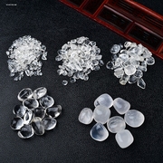 珠宝天然白水晶消磁石净化碎石手链水晶柱族原石消磁碗摆件