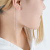 纯银耳线女流苏耳环，2024年潮耳链韩国时尚，气质简约耳钉耳饰