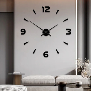 创意设计diy数字时钟现代简约客厅挂钟墙贴壁钟北欧墙钟贴墙钟表