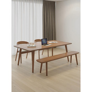 约实木客厅学习大长书桌家用松木原木桌子长条原木办公工作桌