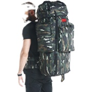 旅行背包旅游大容量战术背囊，户外多功能徒步登山包，双肩男女包115l