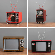 70年代复古怀旧电视机铁艺模型摆件橱窗拍照道具创意纪念品工艺品