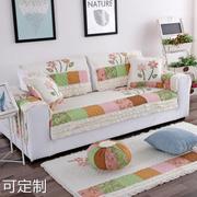 外贸棉沙发垫韩式田园全棉沙发坐垫四季防滑沙发套巾罩