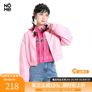 nome女装擦色PU短外套长袖港风短款甜酷上衣204春秋WTLPC0053